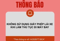TỪ NGÀY 03/02/2026, GIẤY PHÉP LÁI XE MÔ TÔ, Ô TÔ KHÔNG CÒN ĐƯỢC SỬ DỤNG ĐỂ LÀM THỦ TỤC MÁY BAY